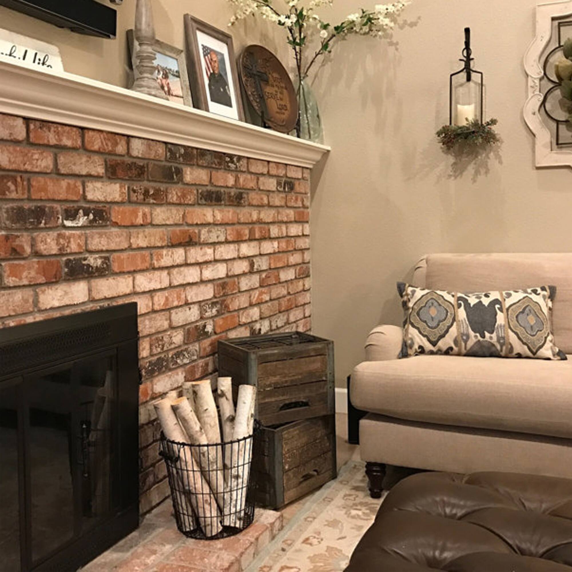 Wilson® Enterprises 6"-8" Large White Birch Fireplace Set, 3ct.